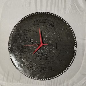 Metal Music Disk Clock